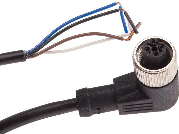 Produktbild RS PRO M12 Connector Female Angled,4W, 2m