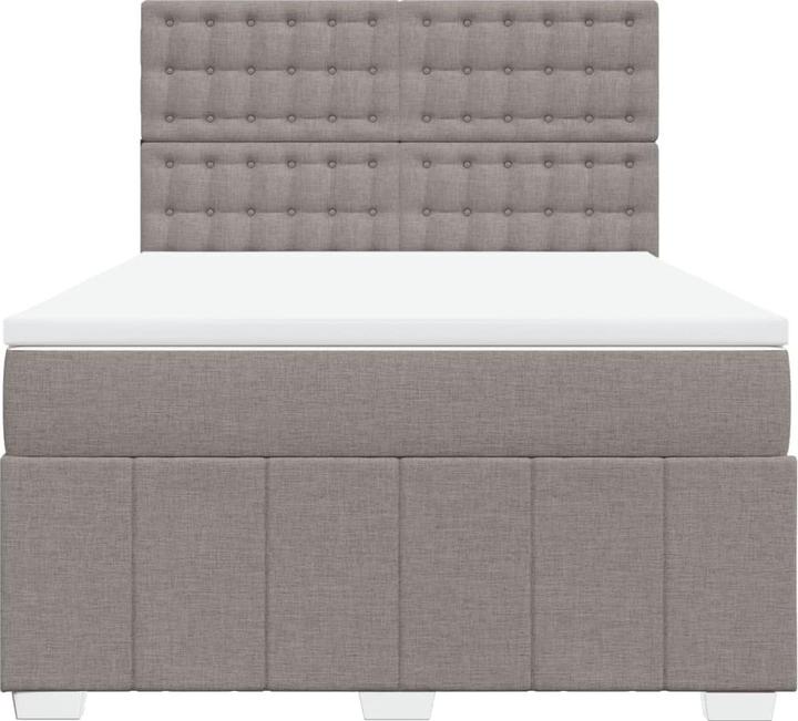 Actual product image vidaXL Bo x springbett mit Matratze 140 x 200 cm Stoff (140 x 200 cm)