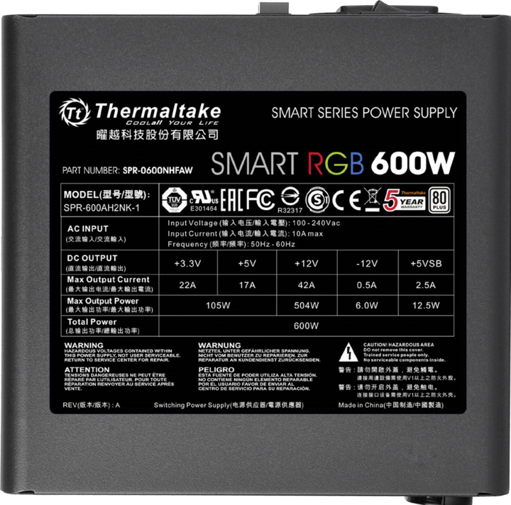 Produktbild Thermaltake Smart RGB (600 W)