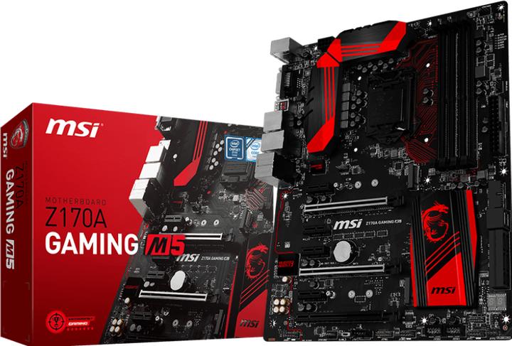 Produktbild MSI Z170A Gaming M5 (LGA 1151, Intel Z170, ATX)