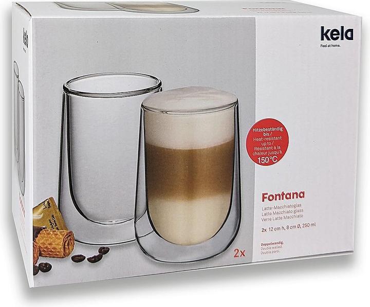 Actual product image Kela Latte-Macchiato glass Fontana (250 ml, 2x)