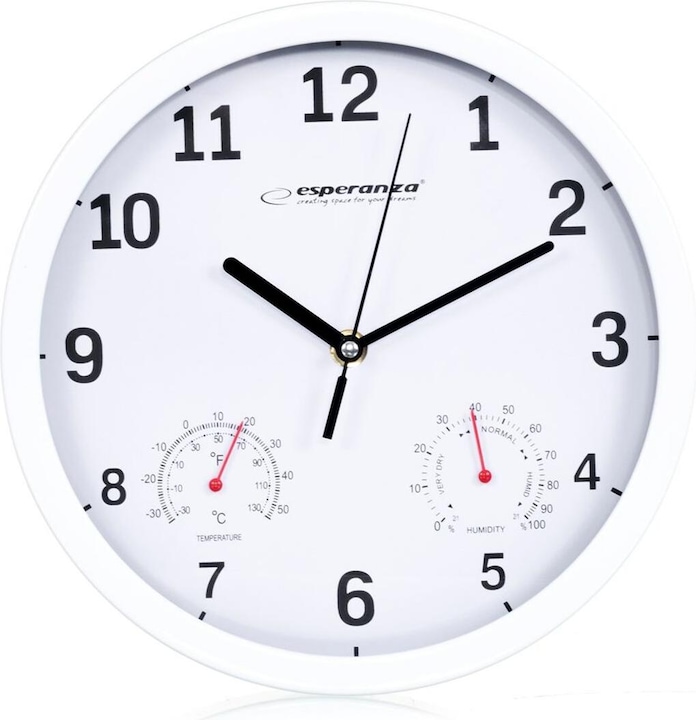 Immagine prodotto Esperanza EHC016W Orologio meccanico da parete rotondo bianco