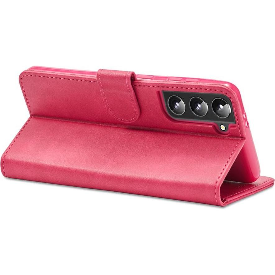 Thumbnail - Cover-Discount Galaxy S22+ - Leder Etui Hülle pink (Samsung Galaxy S22+), Smartphone Hülle, Pink