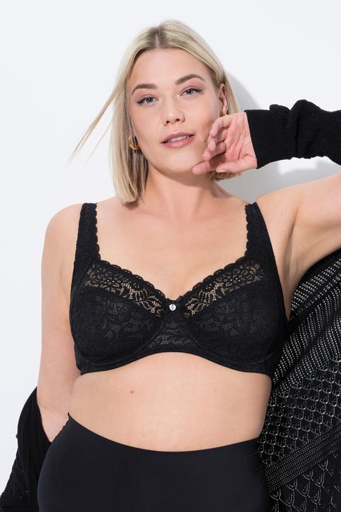 Produktbild Ulla Popken Bügel-BH, Blütenspitze, Vollspitze, Cup C - E (105 G)