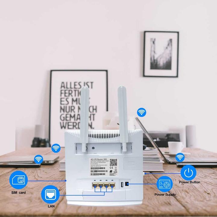 Produktbild Strong 4GROUTER300v2 WLAN-Router Einzelband (2,4GHz) Schnelles Ethernet 3G 4G Weiss