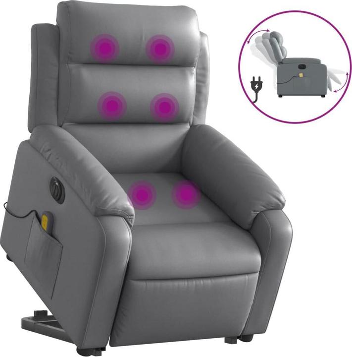 Immagine prodotto vidaXL Poltrona massaggiante con ausilio elettrico in similpelle