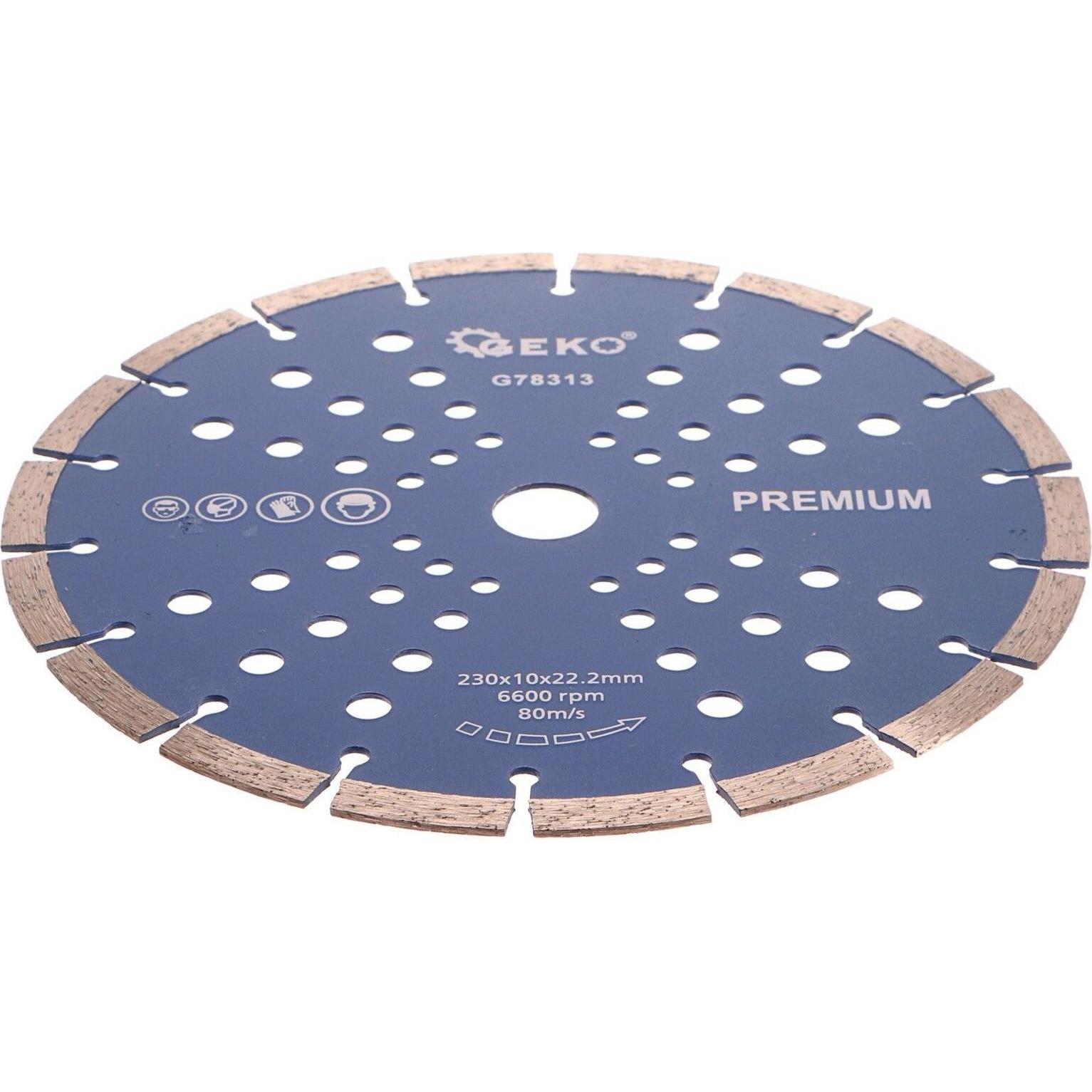 Thumbnail - GEKO, Schleifmittel, Diamant-Segment-Trennscheibe, 230x10x22mm