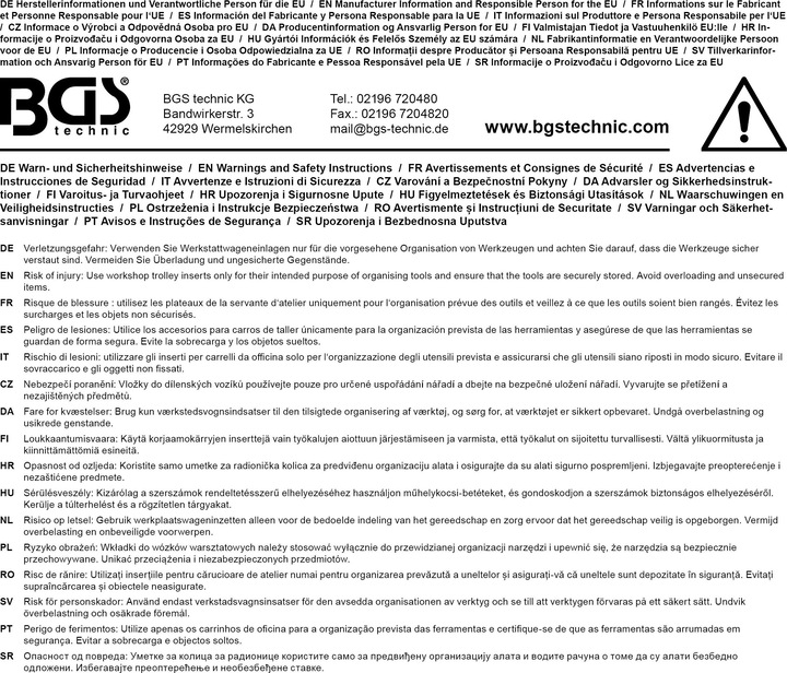 Immagine prodotto BGS Modulo per carrelli portautensili 1/3: serie di chiavi combinate anello-forchetta 6 - 22 mm 8 pz.