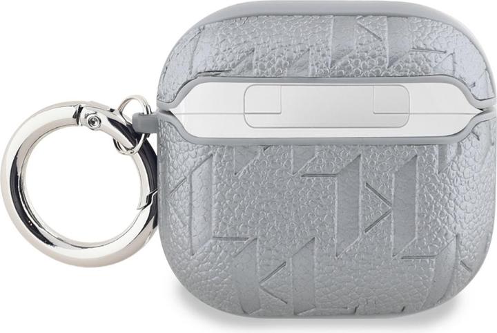 Image du produit Karl Lagerfeld Monogram Karl & Choupette Head case for AirPods 4 - argent (Sac pour écouteurs)
