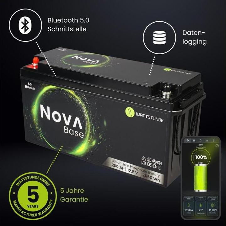 Produktbild Wattstunde Batterie NOVA Base 200 Ah LiFePO4 (12.80 V, 200 Ah)