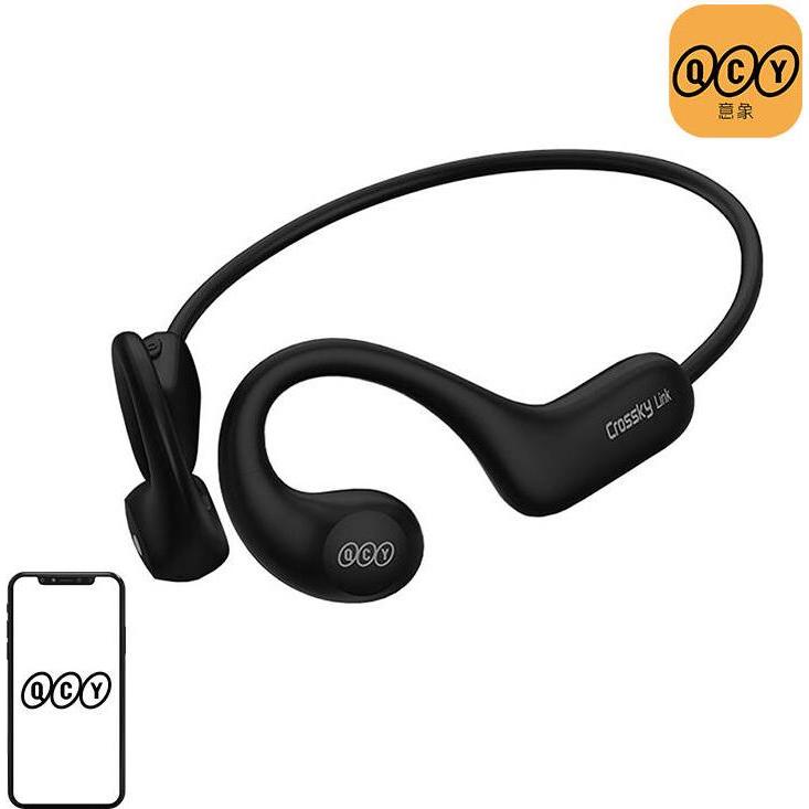 Thumbnail - QCY Earphones TWS T22 Crossky Link (black) (ANC, 8 h, Kabelgebunden), Kopfhörer, Schwarz