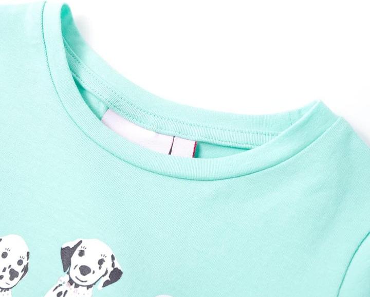 Immagine prodotto vidaXL Maglietta per bambini Verde menta chiaro 92,Materiale: 95 % cotone (92)