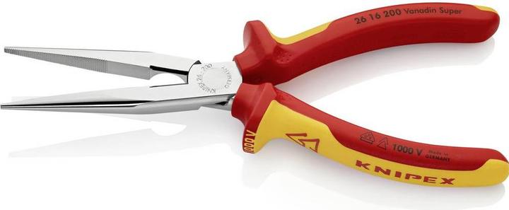 Actual product image Knipex Snipe Nose Side Cutting Pliers (Stork Beak Pliers) 26 16 200 SB (200 mm)