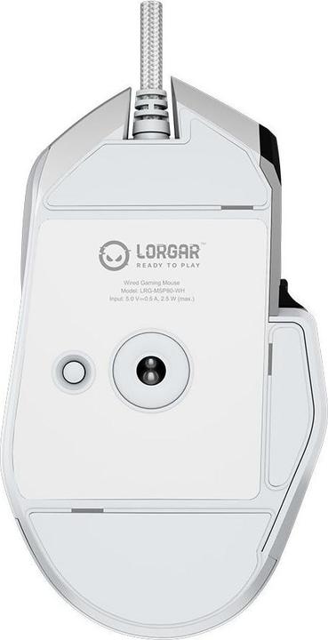Image du produit Lorgar Computer mouse MSP80, 8000 Hz Gaming Mouse Pro, White (Filaire)