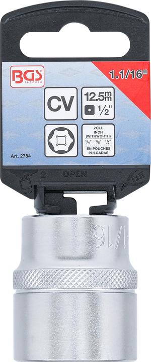 Immagine prodotto BGS Bussola esagonale 12,5 mm (1/2") 1.1/16" (1 1/16")