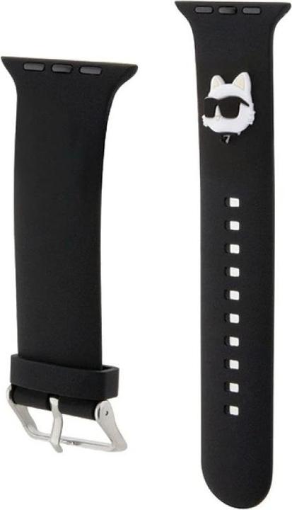 Produktbild Karl Lagerfeld Pasek KLAWLSLCNK Apple Watch 42/44/45mm czarny/black strap 3D Rubber Choupette Head (42 mm, 44 mm, 45 mm, Plastic, Silicon)