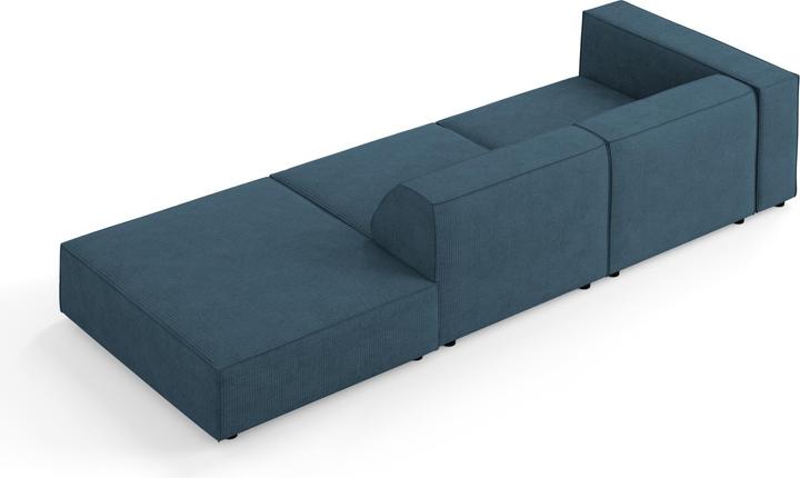 Actual product image Cosmopolitan Design Right Sofa, "Arendal", 4 Seats, Navy Blue, 262x102x70 Made in Europe