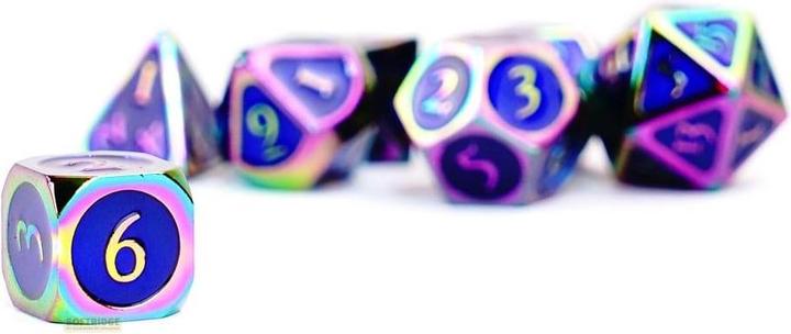 Immagine prodotto FanRoll Würfel Set Rainbow with Blue Enamel (7)