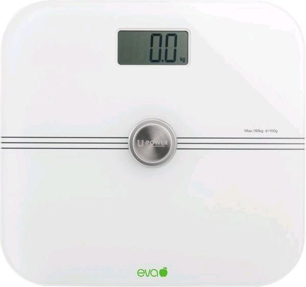 Eva- Kochen und Haushalt Eva Personenwaage Kinetik Glas180 kg, Weiss (180 kg)