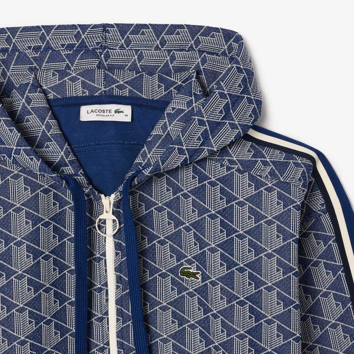 Immagine prodotto Lacoste Jacquard Felpa con Cappuccio e Zip Intera Monogramma Donna (34)