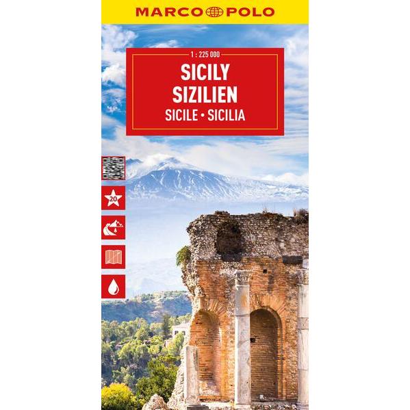 Reisekarte Italien 14 Sizilien 1:225.000, Landkarte