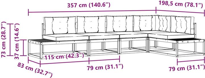 Produktbild vidaXL Outdoor-Sofa