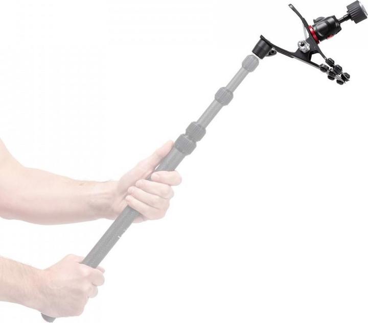 Actual product image Manfrotto Spring Clamp, Universalklammer Cold Shoe mit Kugelkopf und Blitzschuh (Tripod remote control)