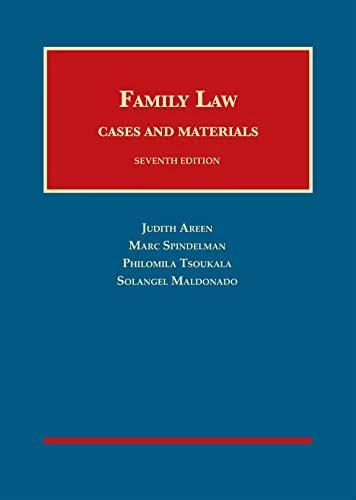 Produktbild Family Law (Englisch, Marc Spindelman, Judith C. Areen, Philomila Tsoukala, Solangel Maldonado, 2019)