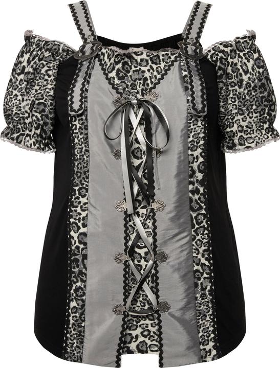 Produktbild Ulla Popken Trachten-Bluse, Schnürung, Spitze, Halbarm, Träger (58)