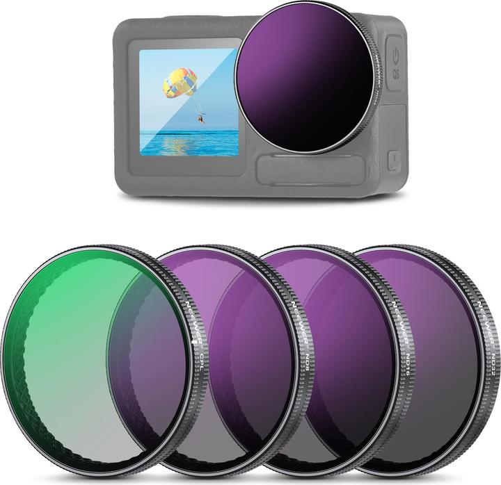 Image du produit Neewer 4-pack Filter compatible with DJI Action 3/4/5 (CPL/ND8/ND16/ND32)