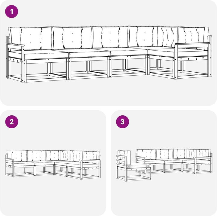 Produktbild vidaXL Gartenmöbel Set