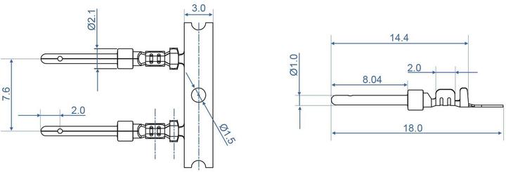 Produktbild Delock Crimp-Kontakte für D-Sub Crimp Stecker 40 Stück