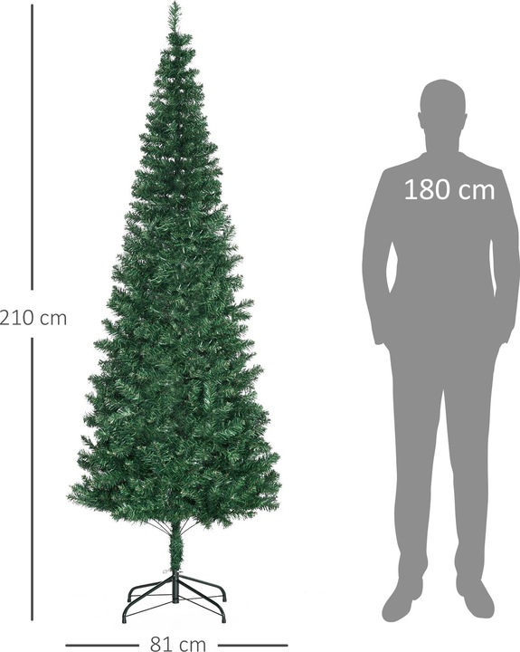 Produktbild Homcom Tannenbaum mit Metallständer (210 cm)