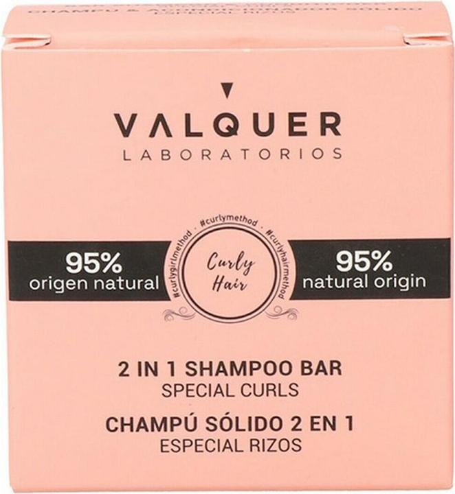 Actual product image Valquer Laboratorios 2 in 1 Curly Solid Shampoo and Conditioner 95% Natural Ingredients 70g - Curly (Solid shampoo, 80 g)