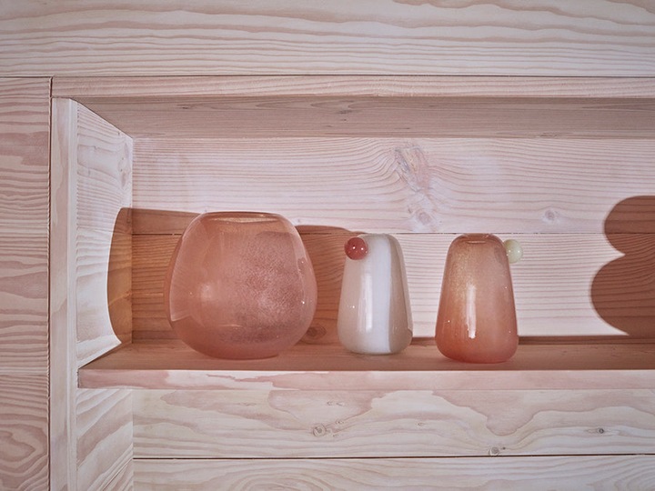 Actual product image Oyoy Vase Lasi Medium, Taupe (1 x, 23 x 27 x 26 cm, 16.15 l)