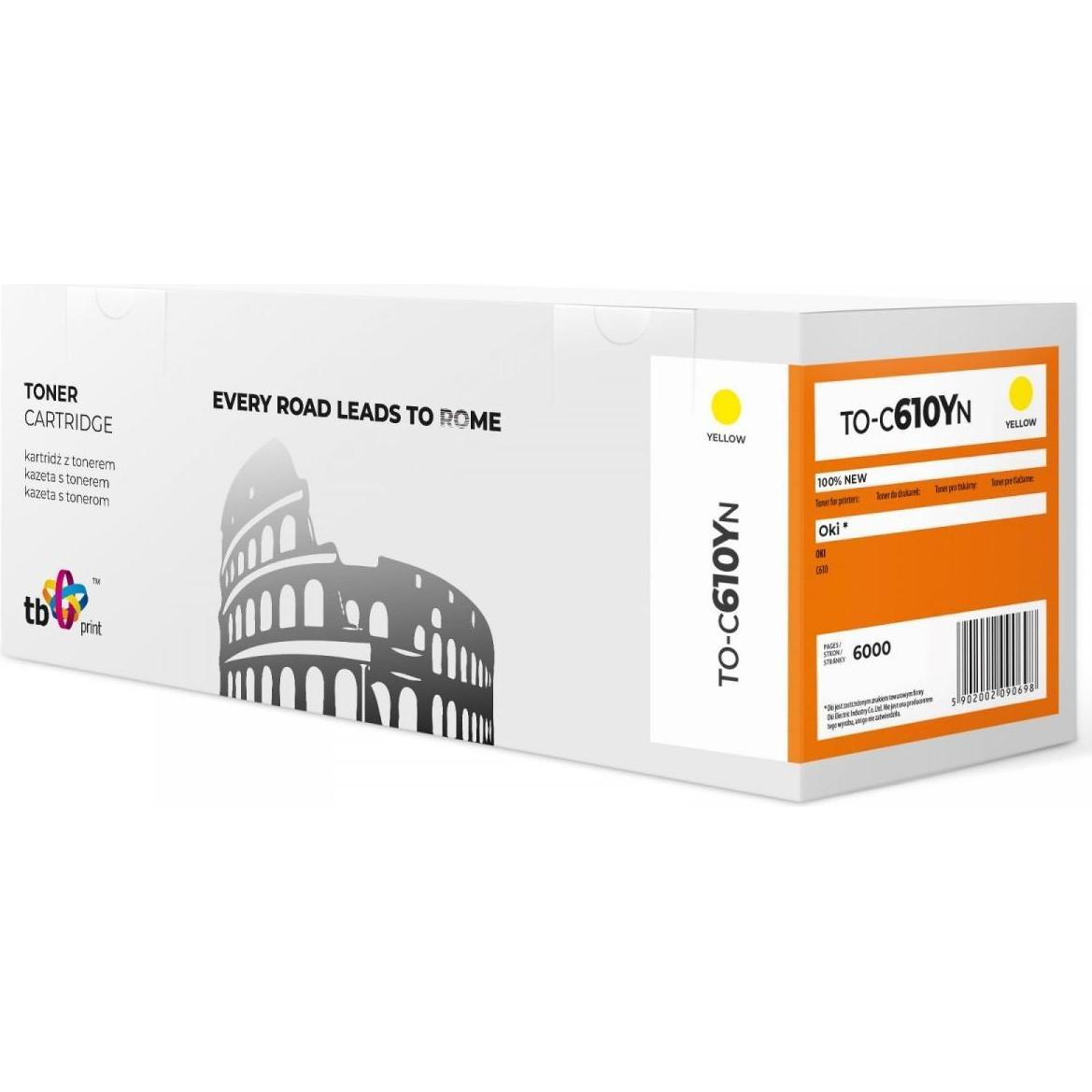 Lenovo, Toner, Toner per OKI C610 TO-C610YN giallo 100% nuovo