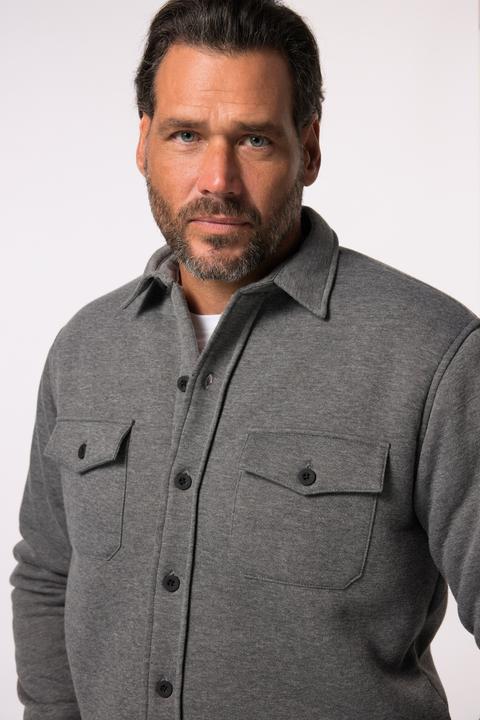 Immagine prodotto JP1880 Overshirt in felpa con fodera di pelliccia sintetica, fino alla tg. 7XL (5XL)