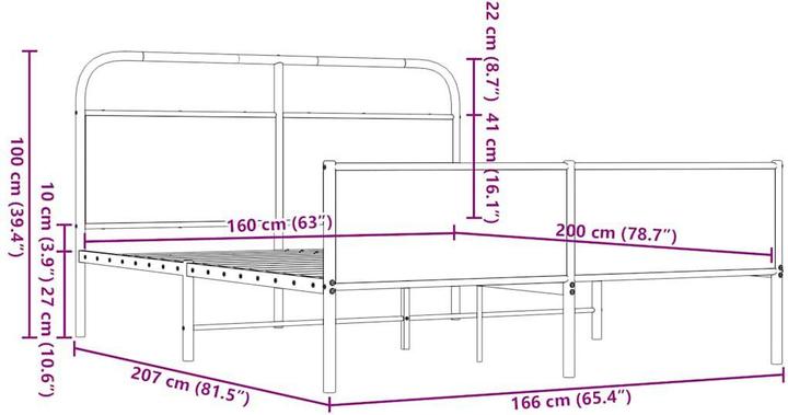 Image du produit vidaXL Bettgestell (160 x 200 cm)