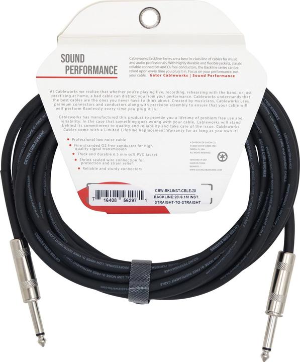 Actual product image Gator CBW-BKLINST-CBLE-20 (6.10 m)