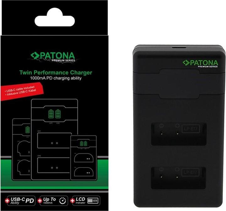 Immagine prodotto Patona Caricabatterie doppio Premium Canon LP-E17 (Caricatore)