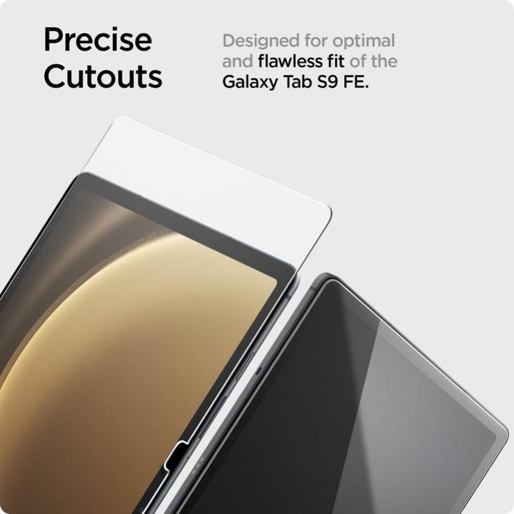 Actual product image Spigen Glas.tR Slim tempered glass for Samsung Galaxy Tab S9 FE 10.9" X510 / X516B (1 Piece, Galaxy Tab S9 FE)