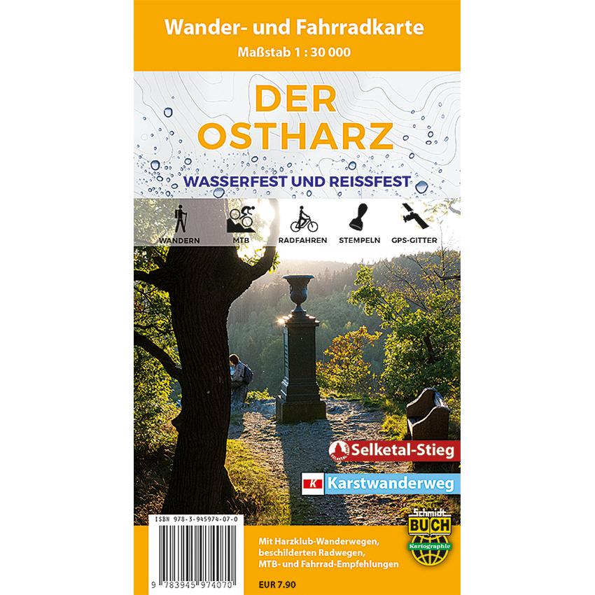 Der Ostharz, Wander- und Fahrradkarte, Landkarte