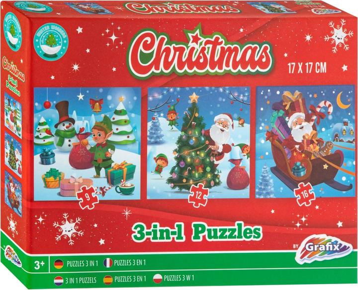 Actual product image Grafix Christmas 3-in-1 Puzzle