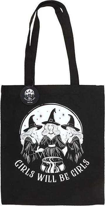 Produktbild Something Different Girls Will Be Girls Witchy Tragetasche PolyesterBaumwollmischgewebe
