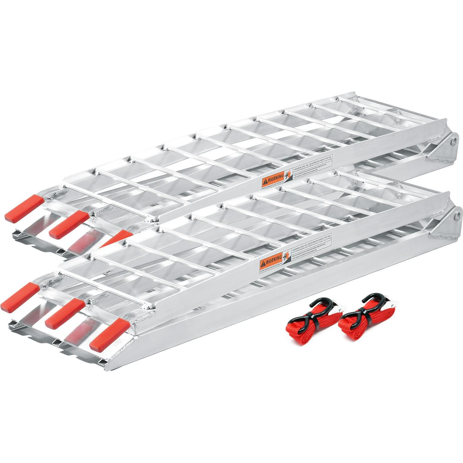 Wiltec, Garagenausstattung, 2xAuffahrrampe 226cm 680kg Quad ATV faltbar Auffahrschiene Alu Laderampe