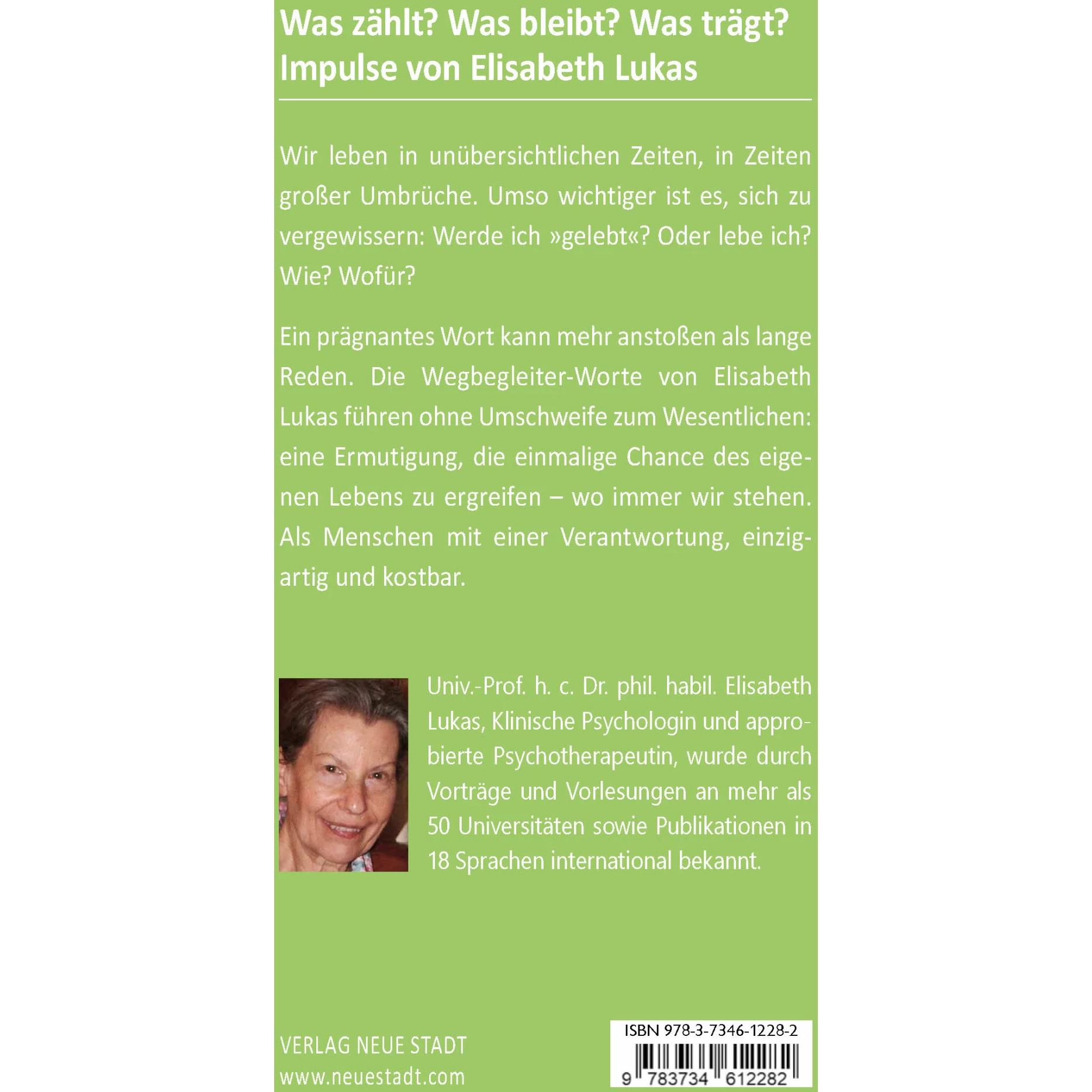Thumbnail - Was wirklich zählt - Worte als Wegbegleiter, Fachbücher von Elisabeth Lukas
