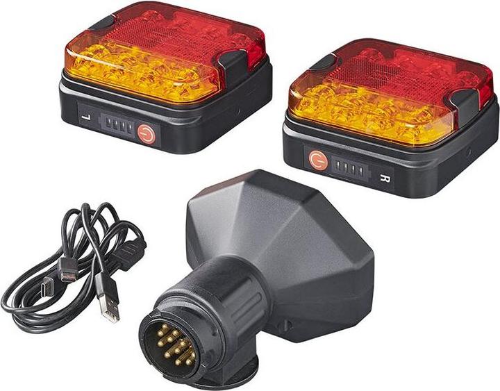 Produktbild ProPlus Rückleuchten-Set LED mit Magnet kabellos (Bluetooth) 13-polig