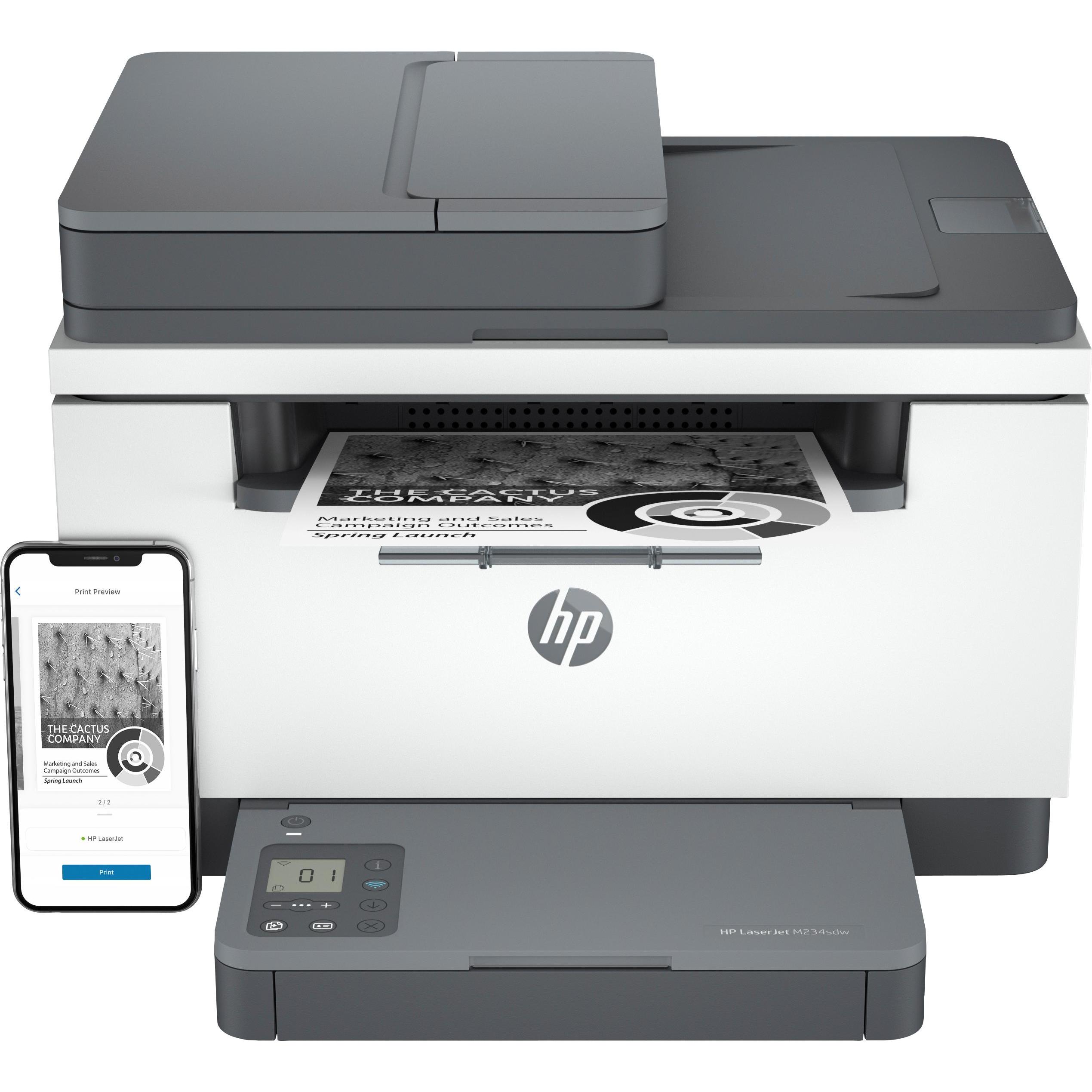 HP LaserJet Pro M234sdw (Laser, Schwarz-Weiss), Drucker, Grau