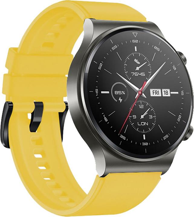 Actual product image Marka Niezdefiniowana Silicone Strap for Huawei Watch GT 2/3/4/2 Pro/3 Pro/4 Pro/GT 2e 46mm - Yellow (Silicone)