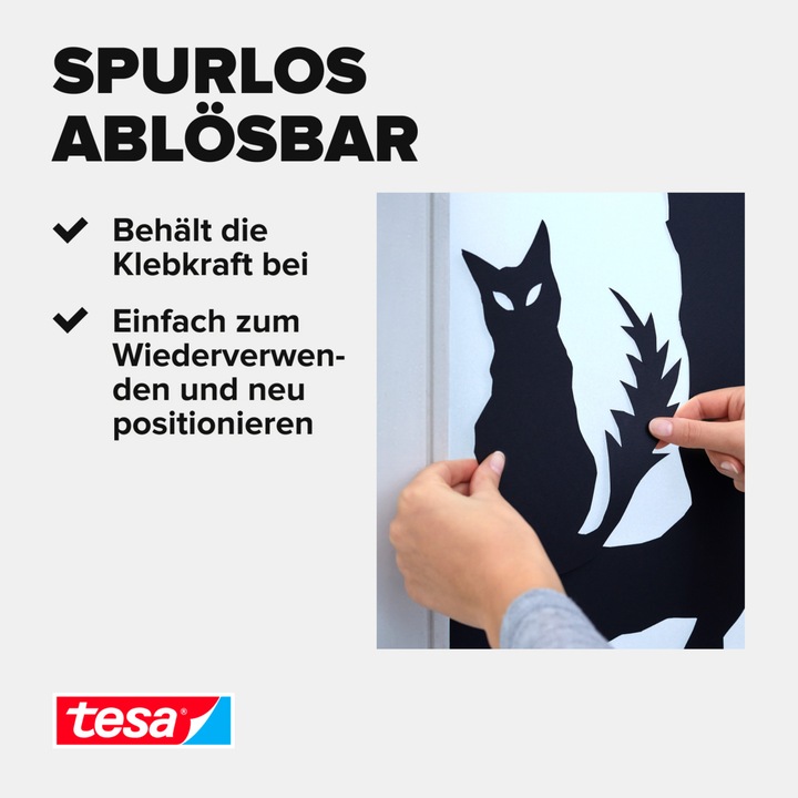 Produktbild tesa TACK doppelseitige Klebebads, transparente Klebestreifen (0.02 kg)